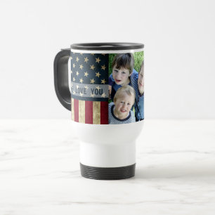 Wir Liebe Ihr militärisches Papa-amerikanisches Fl Reisebecher