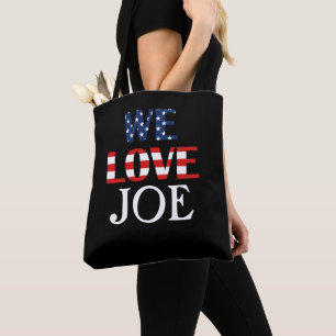 Wir Liebe Joe, amerikanische Flagge Tasche