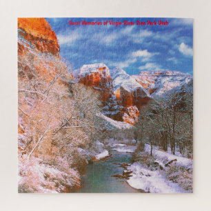 Wir Liebe Jungfrau Fluss Zion Park Utah Jigsaw Puz