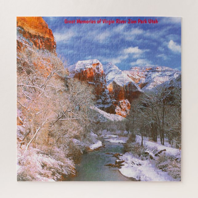 Wir Liebe Jungfrau Fluss Zion Park Utah Jigsaw Puz (Vertikal)