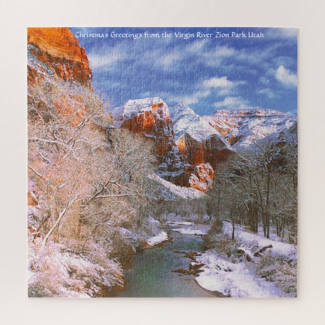 Wir Liebe Jungfrau Fluss Zion Park Utah Jigsaw Puz (Vertikal)