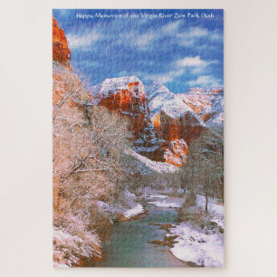 Wir Liebe Jungfrau Fluss Zion Park Utah Jigsaw Puz