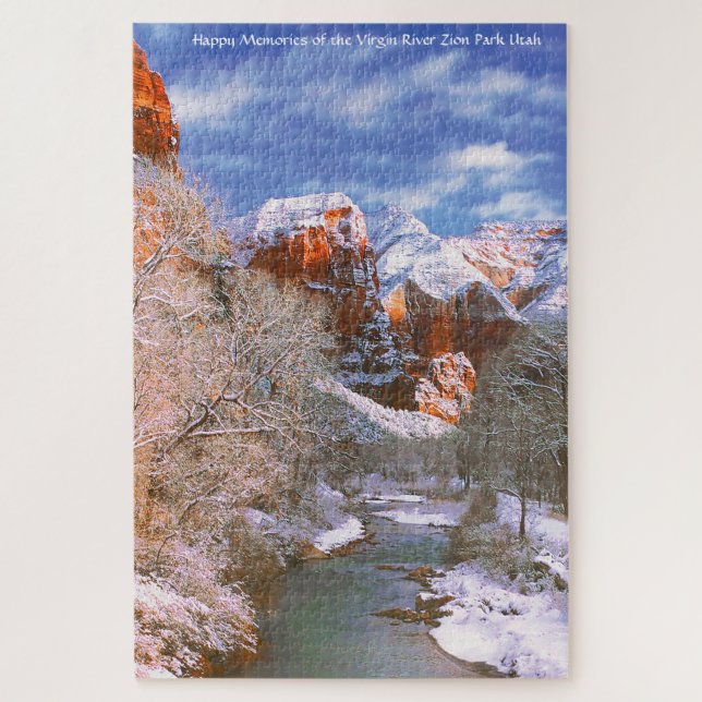 Wir Liebe Jungfrau Fluss Zion Park Utah Jigsaw Puz (Vertikal)
