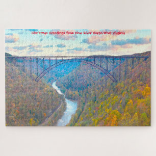 Wir Liebe New River Gorge West Virginia. Jigsaw Pu