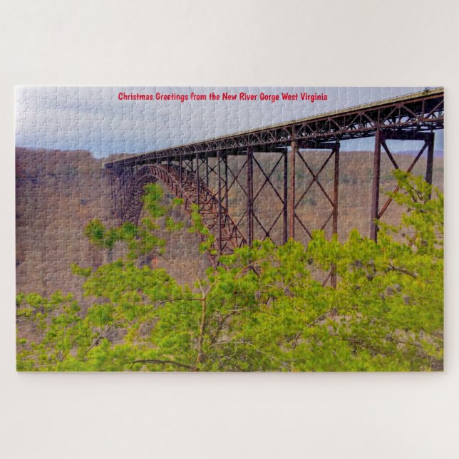 Wir Liebe New River Gorge West Virginia. Jigsaw Pu (Horizontal)