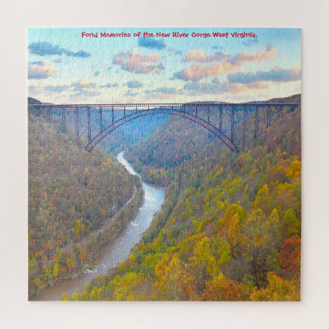Wir Liebe New River Gorge West Virginia. Jigsaw Pu (Vertikal)
