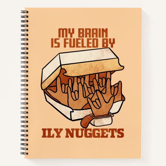 Wir Liebe Nuggets - Nugget Liebe - ASL ILY Obsessi Notizbuch (Vorderseite)