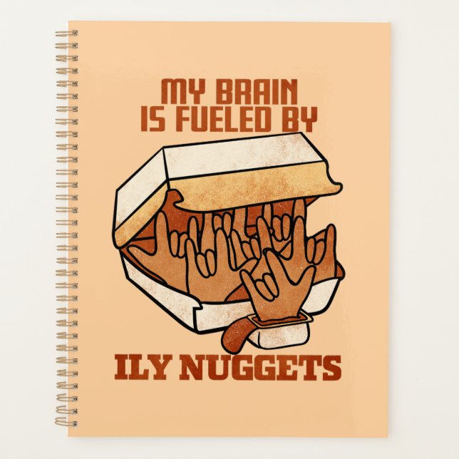 Wir Liebe Nuggets - Nugget Liebe - ASL ILY Obsessi Planer (Vorderseite)