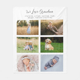 Wir Liebe Oma Family Foto Grid Fleecedecke