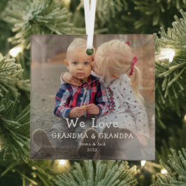 Wir Liebe Oma & Opa Ornament Aus Glas