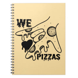 Wir Liebe Pizzas - Pizza Liebe - ASL ILY Obsession Notizblock