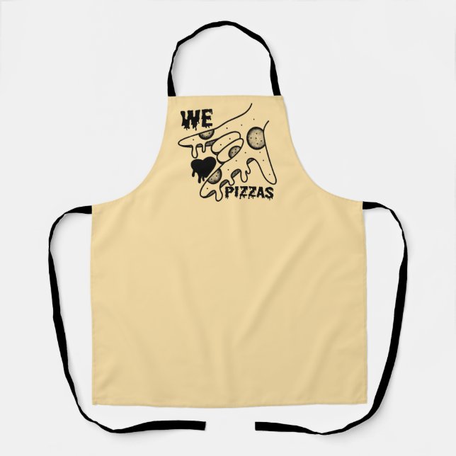Wir Liebe Pizzas - Pizza Liebe - ASL ILY Obsession Schürze (Vorderseite)