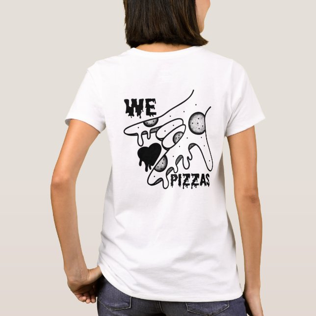 Wir Liebe Pizzas - Pizza Liebe - ASL ILY Obsession T-Shirt (Rückseite)