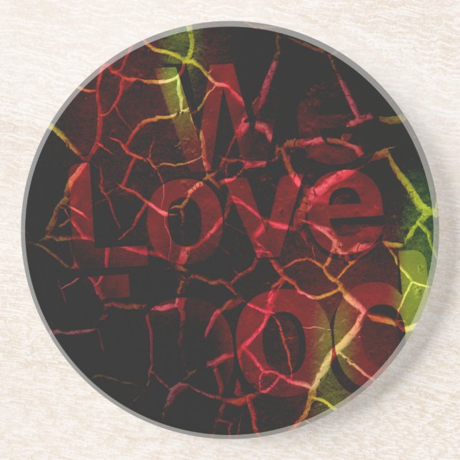 Wir Liebe Sandstein Untersetzer (Vorne)