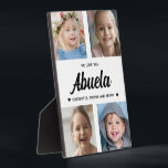 Wir Liebe Sie Abuela Familie halten Foto Collage Fotoplatte<br><div class="desc">Erstellen Sie mit Ihren Lieblingsfamilienfotos ein besonderes Geschenk. Diese moderne Foto-Collage enthält 4 wertvolle Bilder ihrer Enkel. Der gesamte Text ist bearbeitbar. Ja,  es ist das perfekte Geschenk für den Muttertag,  aber jede Großmutter würde das auch an ihrem Geburtstag oder als Weihnachtsgeschenk erhalten.</div>