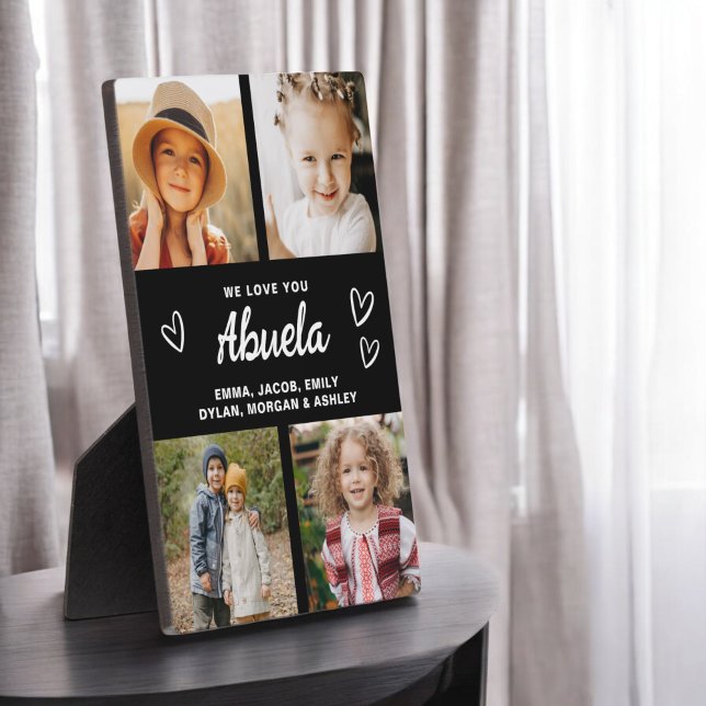 Wir Liebe Sie Abuela Familie Moderne FotoCollage Fotoplatte (Von Creator hochgeladen)