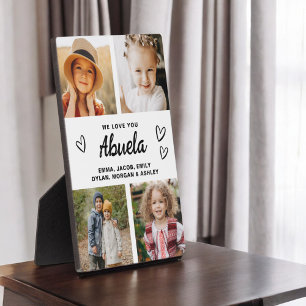 Wir Liebe Sie Abuela Familie Moderne FotoCollage Fotoplatte