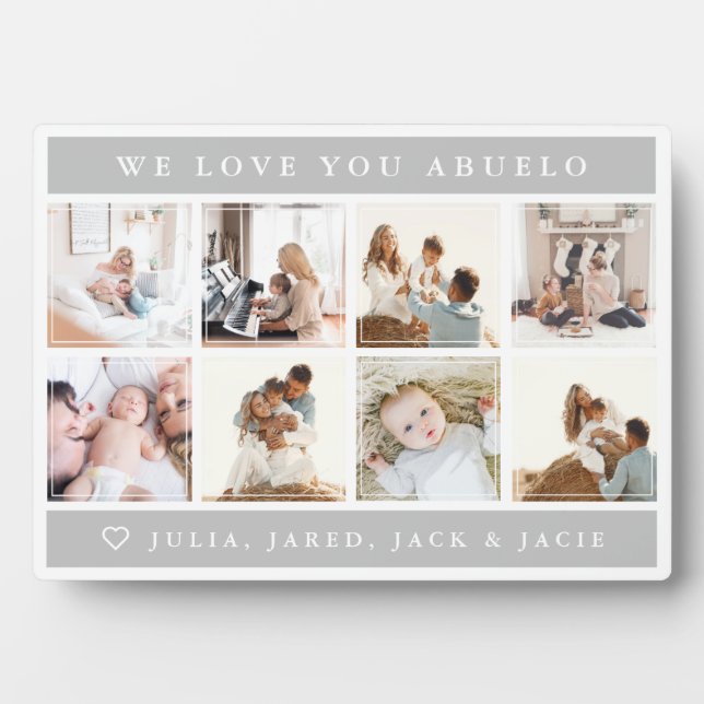 Wir Liebe Sie Abuelo Plaque Fotoplatte (Vorderseite)