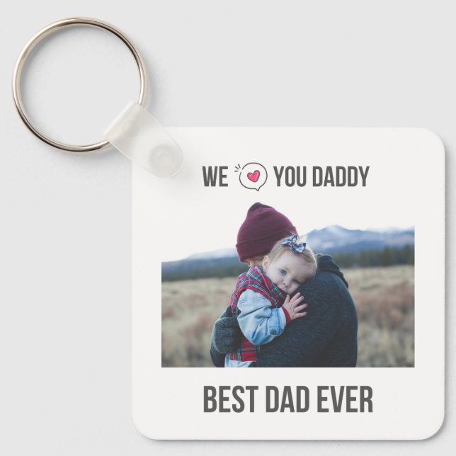 WIR LIEBE SIE DADDDY SCHLÜSSELANHÄNGER 2 FOTO CUST (Vorderseite)
