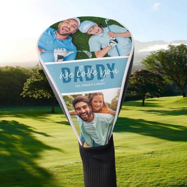 Wir Liebe Sie Daddy 2 Foto Blue Golf Headcover (Von Creator hochgeladen)