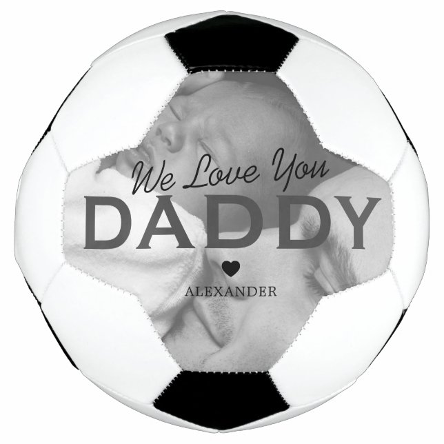 Wir Liebe Sie Daddy Foto Soccer Ball (Vorderseite)
