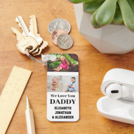Wir Liebe Sie Daddy FotoCollage Schlüsselanhänger