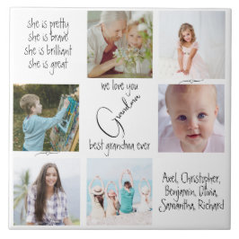 Wir Liebe Sie Familie Collage Foto Beste Oma je Fliese