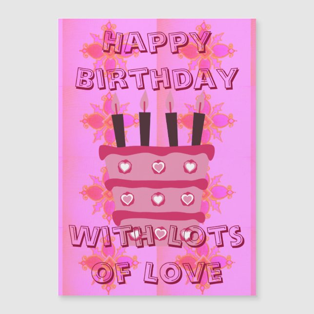 Wir Liebe Sie glücklich Geburtstag Magnetkarte (Vorderseite)