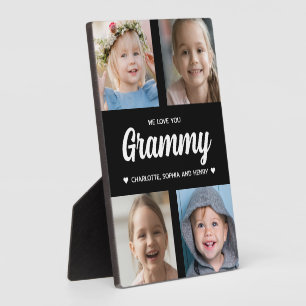 Wir Liebe Sie Grammy Familie halten Foto Collage Fotoplatte