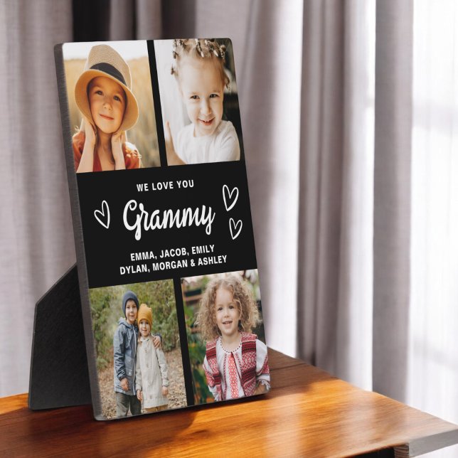 Wir Liebe Sie Grammy Familie Moderne Foto Collage Fotoplatte (Von Creator hochgeladen)