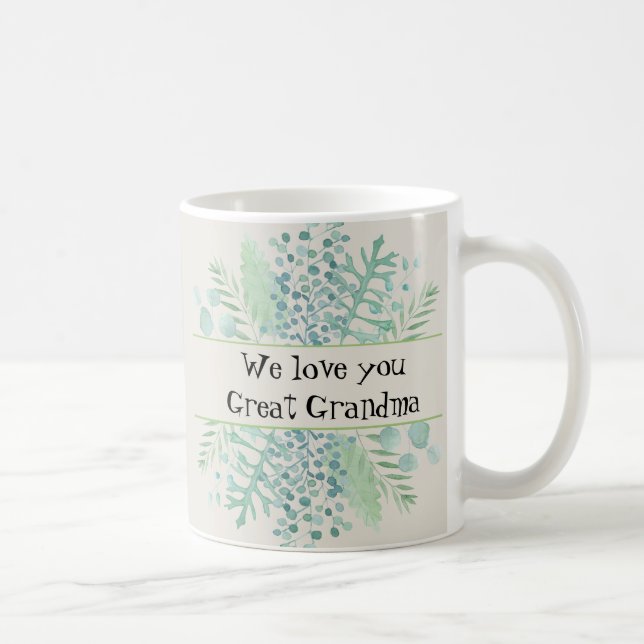 Wir Liebe Sie Großmutter-Geschenk Kaffeetasse (Rechts)