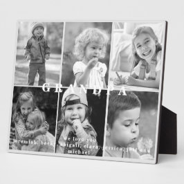 Wir Liebe Sie Großvater-Namen FotoCollage Fotoplatte