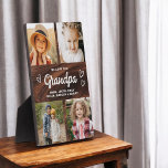 Wir Liebe Sie Großvater Rustikale Holzfotografie Fotoplatte<br><div class="desc">Die Opa We Liebe You Heart Modern Foto Collage Plaque ist ein berührendes und personalisiertes Geschenk, das Ihre Liebe für Ihren Großvater zeigt. Diese hübsch gestaltete Gedenktafel besticht durch eine herzförmige Collage aus Foto, mit der Sie Ihre Lieblingsfamilienfotos in einem modernen und stilvollen Layout hinzufügen können. Die herzliche "Wir Liebe...</div>