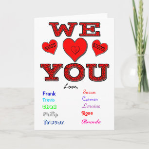 Wir Liebe Sie Karte
