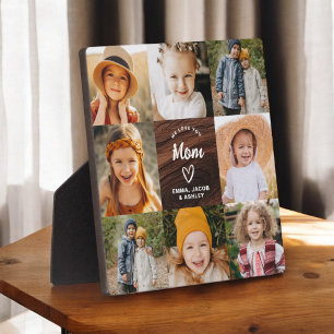 Wir Liebe Sie Mama Familie Holzfoto Collage Fotoplatte