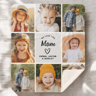 Wir Liebe Sie Mama Familie Moderne FotoCollage Sherpadecke