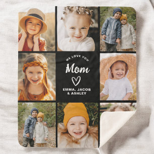 Wir Liebe Sie Mama Familie Moderne FotoCollage Sherpadecke
