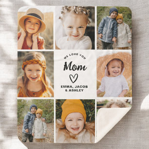 Wir Liebe Sie Mama Familie Moderne FotoCollage Sherpadecke