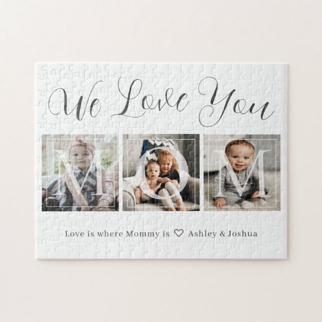 Wir Liebe Sie Mama FotoCollage (Horizontal)