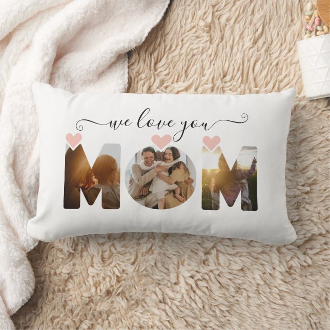 Wir Liebe Sie Mama FotoCollage Lendenkissen (Decke)