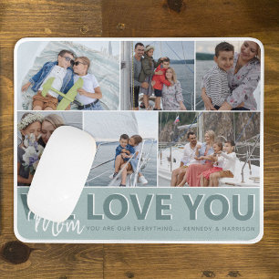"Wir Liebe Sie" Mama FotoCollage PERSONALISIERT Mousepad