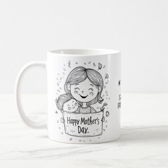 Wir Liebe Sie Mama Happy Mütter Tag Kaffeetasse (Links)