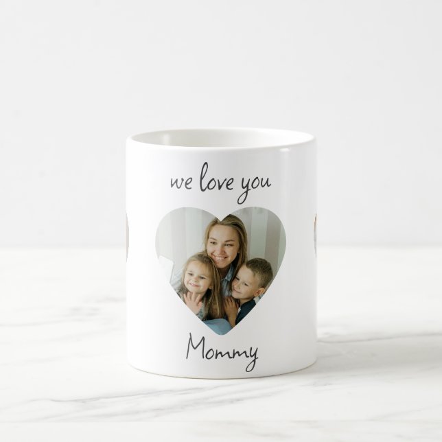 Wir Liebe Sie Mama - Kundenspezifische Fotos Tasse (Mittel)
