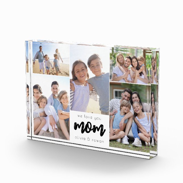 Wir Liebe Sie Mama Personalisierten Fotocollage Bl Fotoblock (Rechts)