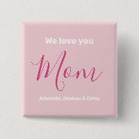 Wir Liebe Sie Mama Rosa Minimalistisch