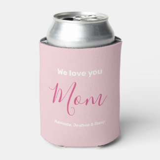 Wir Liebe Sie Mama Rosa Minimalistisch Dosenkühler