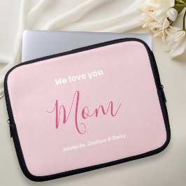 Wir Liebe Sie Mama Rosa Minimalistisch Laptopschutzhülle