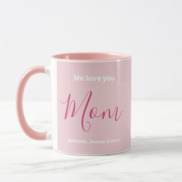 Wir Liebe Sie Mama Rosa Minimalistisch Tasse