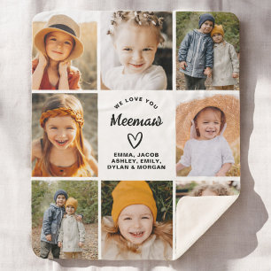 Wir Liebe Sie Meemaw Familie Moderne FotoCollage Sherpadecke