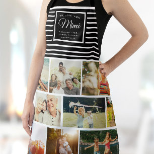 WIR LIEBE SIE MIMI Foto Collage Modern Chic Schürze